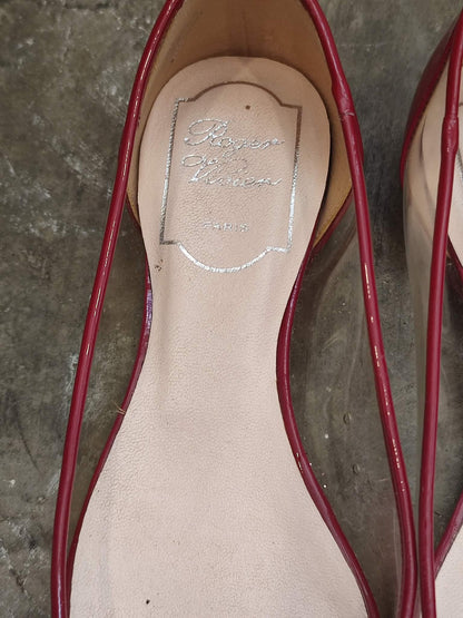 Roger Vivier Ballet Flats Patent Red Size 34