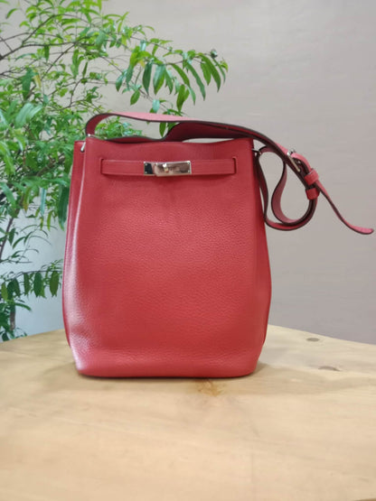 Hermes So Kelly 22 Togo Red Stamp R Square 2014