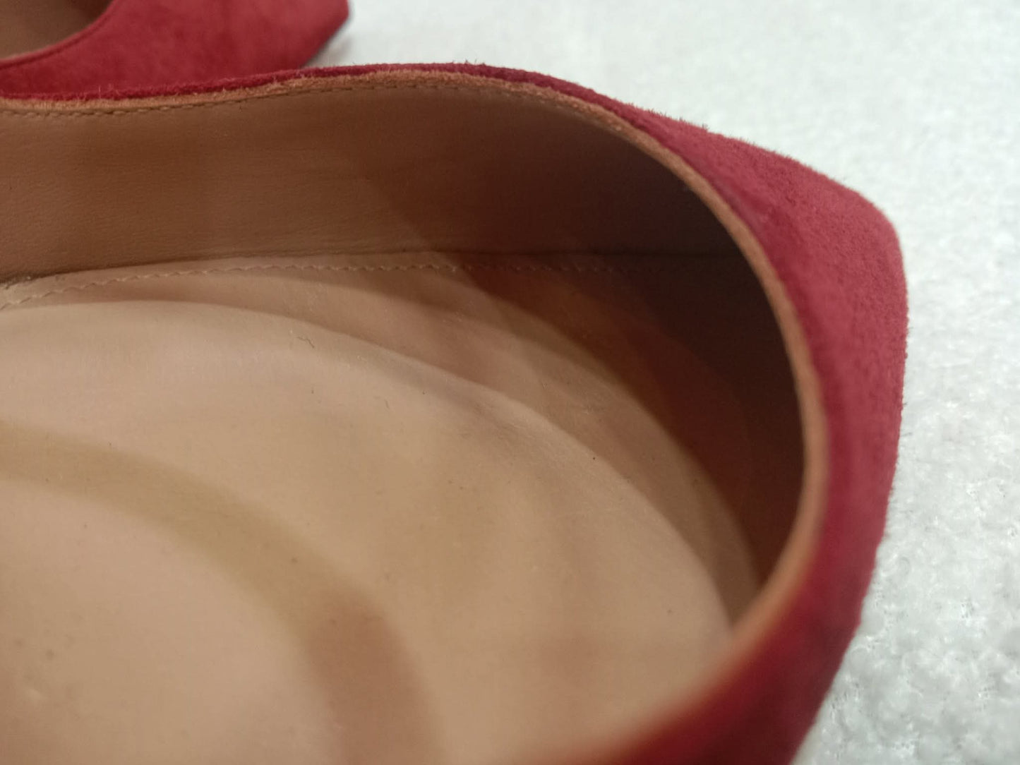 Aquazzura Blossom Suede Pointed Toe Mules Red Size 35.5