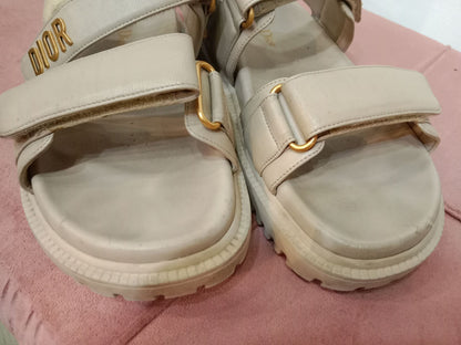 Christian Dior Dioract Sandals Beige Size 37