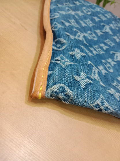 Louis Vuitton Monogram Denim Sac Plat Blue