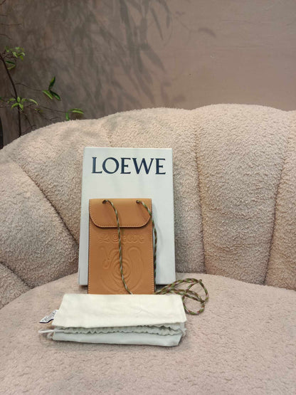 Loewe ELN Brown Wallet Neck Pouch