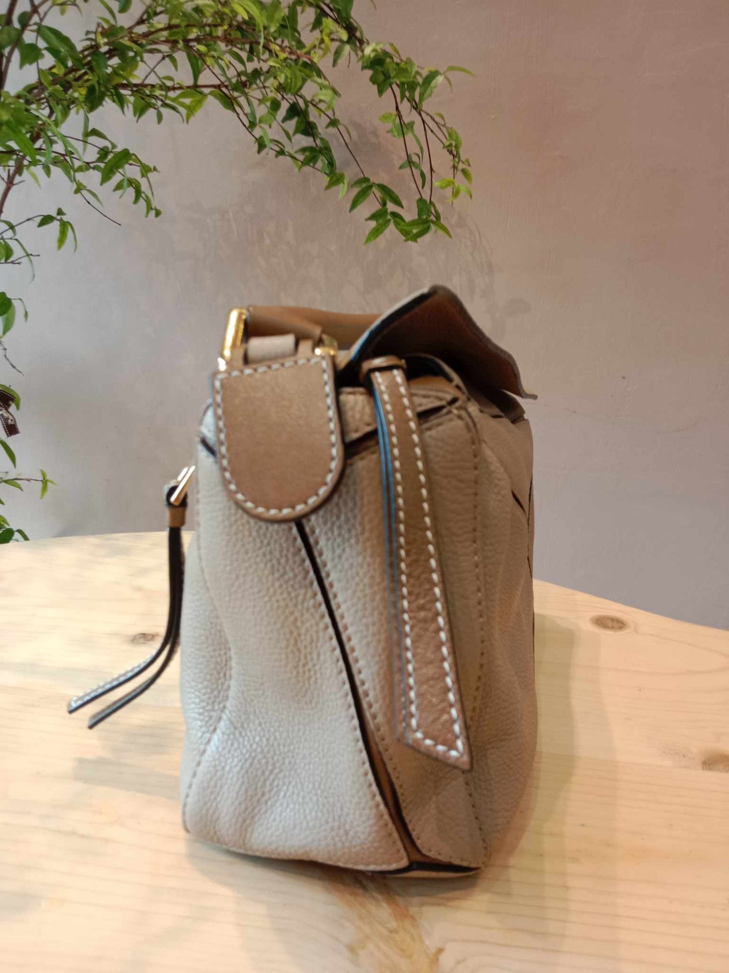 Loewe Puzzle Bag Bicolor Brown/Taupe Small