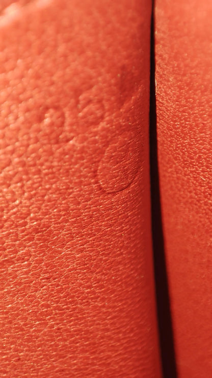 Hermes Constance 18 Red Courchevel Stamp Y Circle 1995
