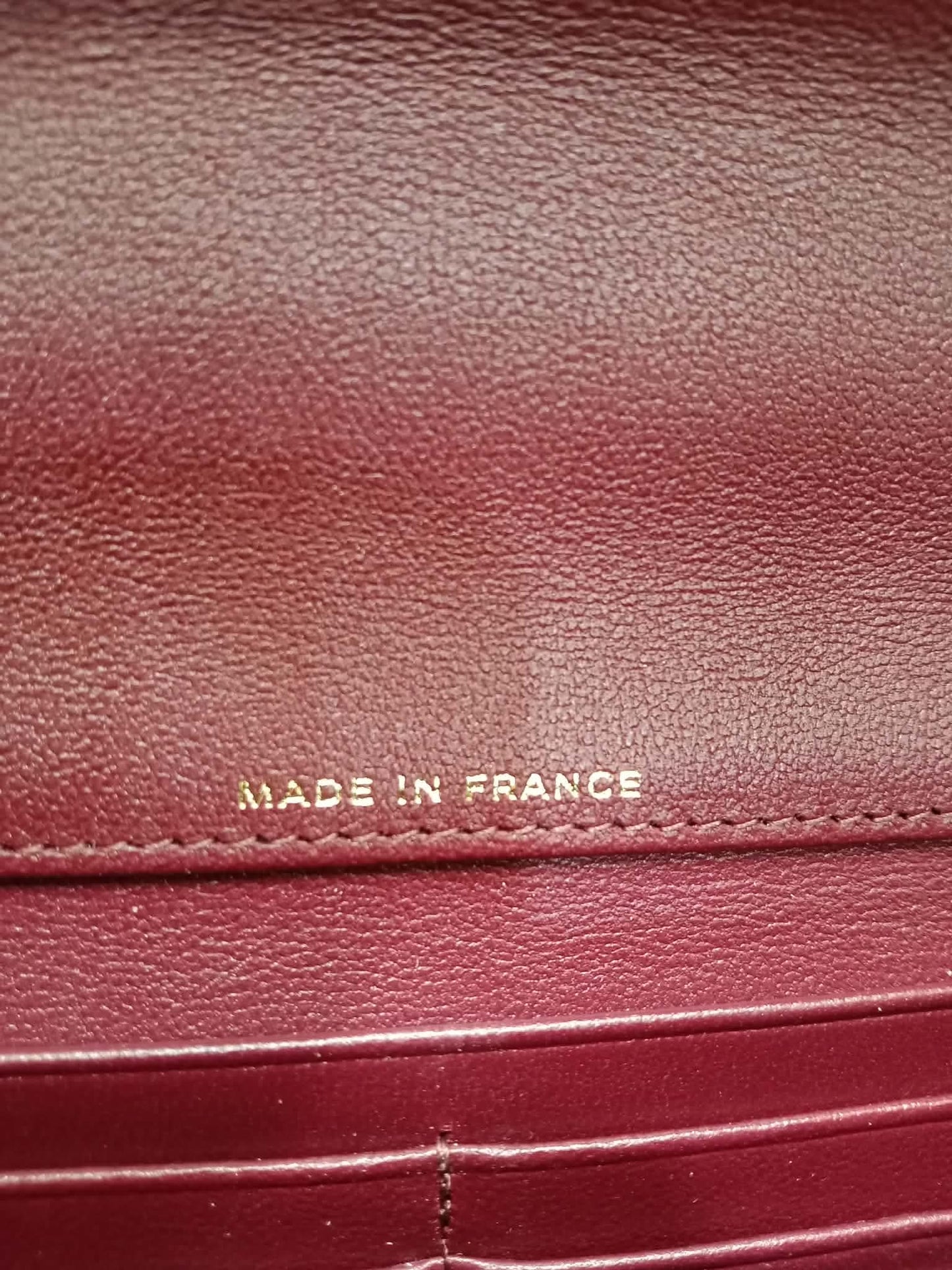 Chanel Tophandle Lizard Embossed Calfskin Clutch Dar Burgundy Microchipped