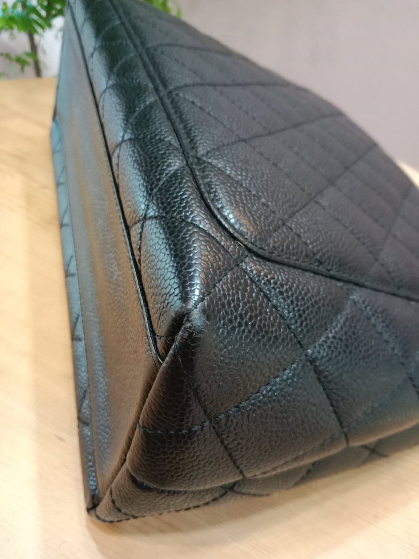 Chanel Vintage Caviar Kelly Flap Tophandle Black Series 7
