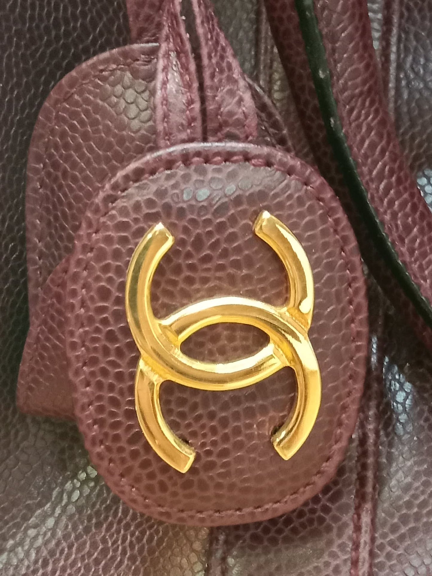 Chanel Boston Bag Burgundy Caviar Series 2