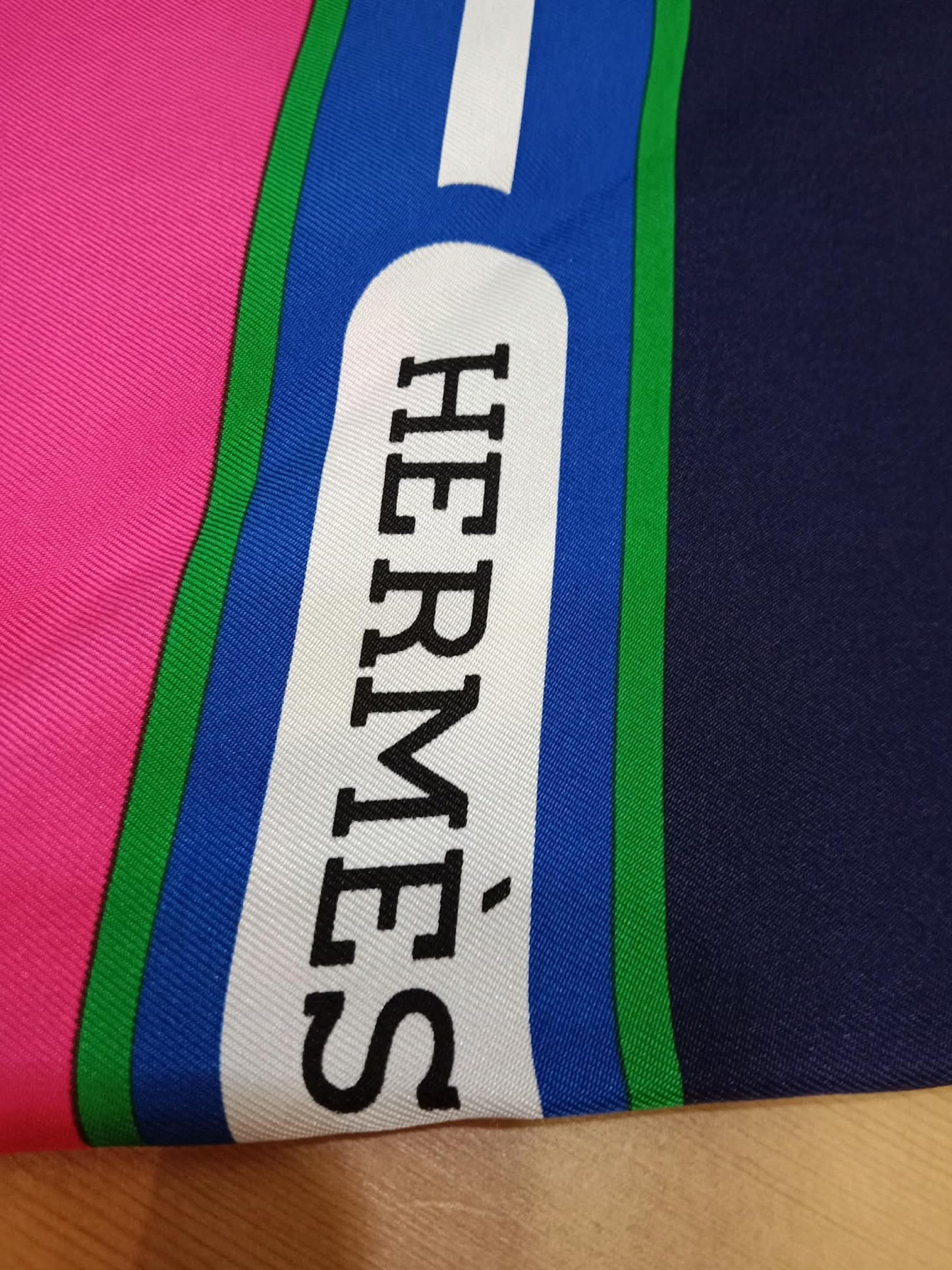 Hermes Triangular Silk Scarf Multicolor Quadrige Bayadere Pattern