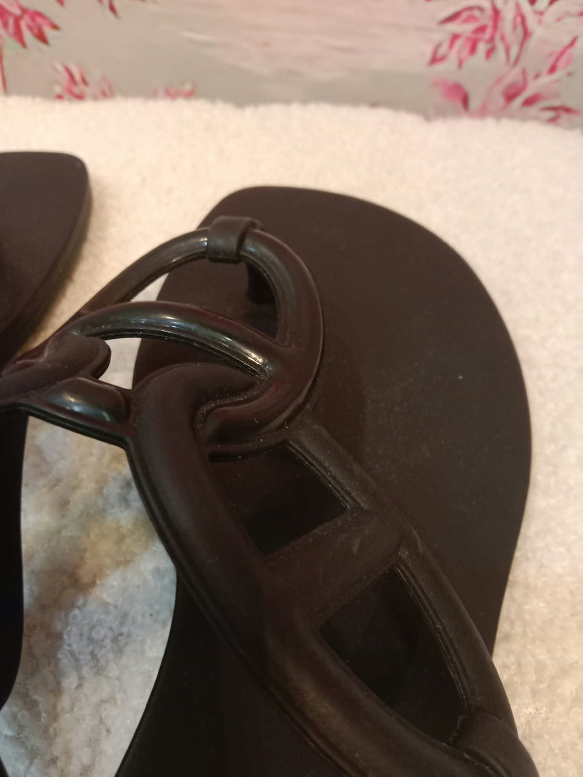 Hermes Egerie Sandals Black Size 35