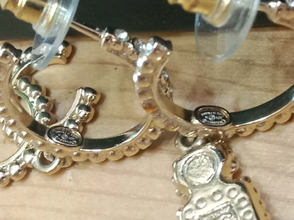 Chanel Drop Hoop Earrings