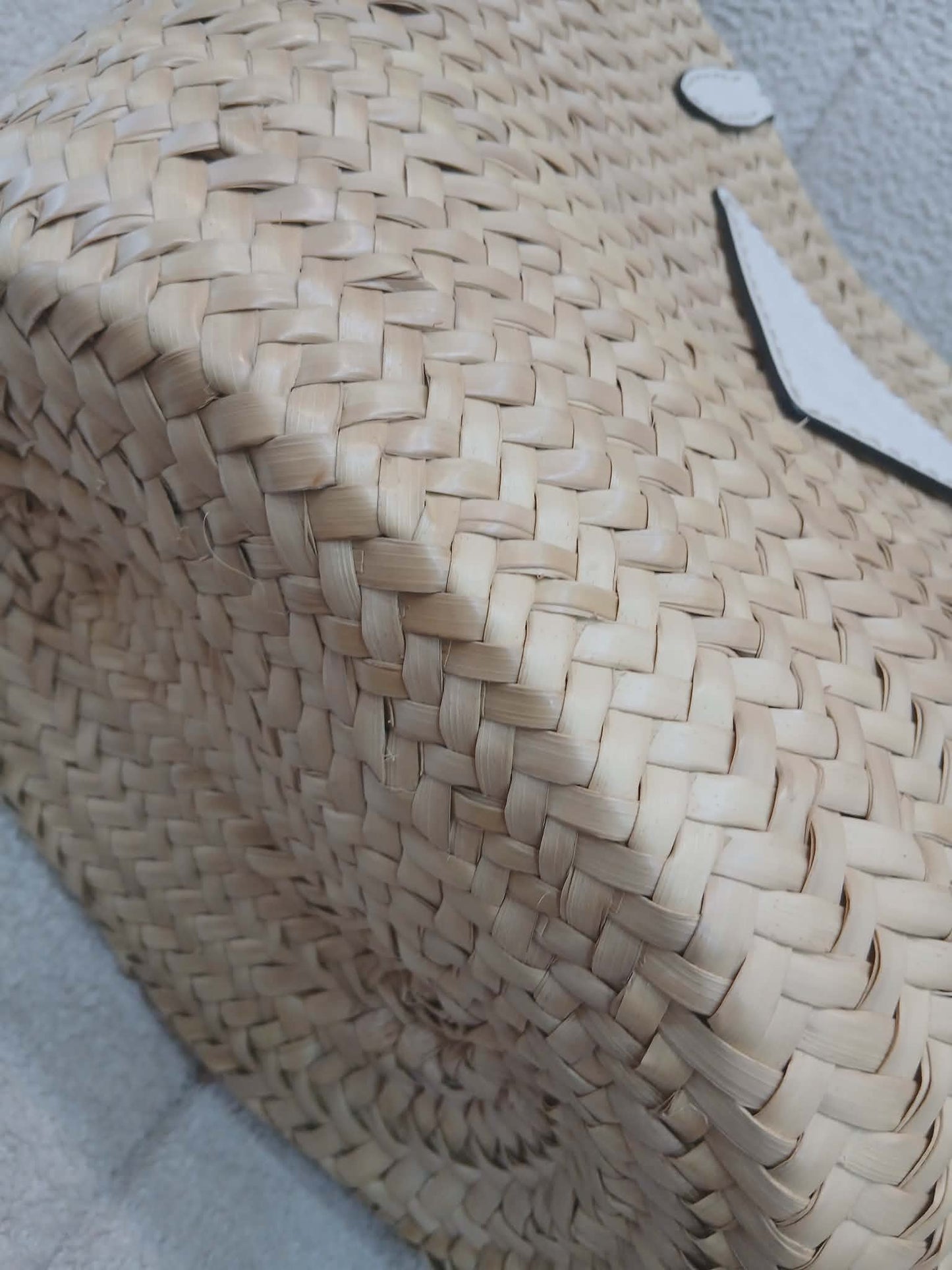 Prada Raffia Tote Bag White