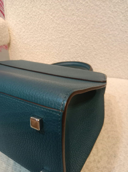 Moynat Rejane Blue Leather Bag
