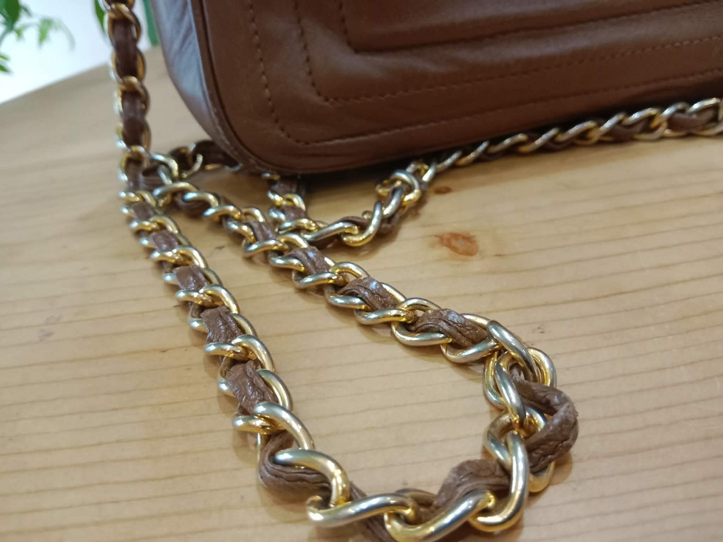 Chanel Vintage Camera Bag Lambskin Brown Series 0