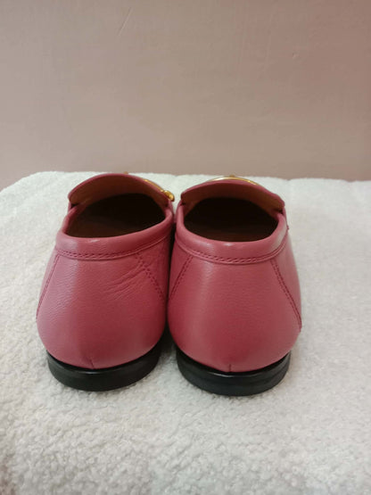 Hermes Colette Loafers Gold-Plated Roulis Size 35 Pink