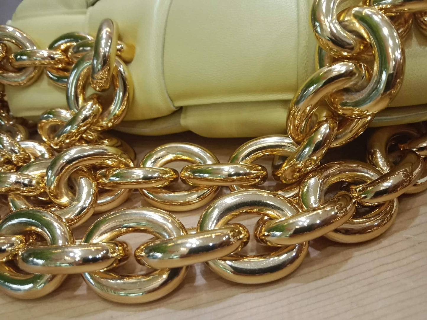 Bottega Veneta Chain Cassette Shoulder Bag Yellow
