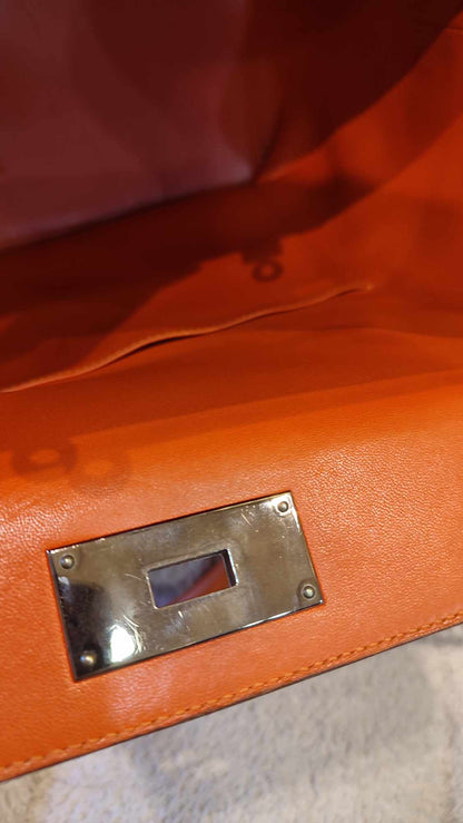 Hermes Toolbox 26 Poppy Orange Evercolor/Swift Stamp T 2015