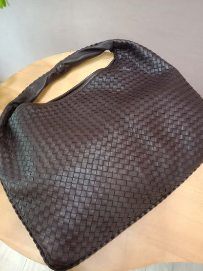 Bottega Veneta Intrecciato Espresso Woven Nappa Leather Maxi Bag