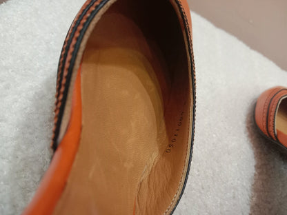 Hermes Slingback Mules Orange size 36