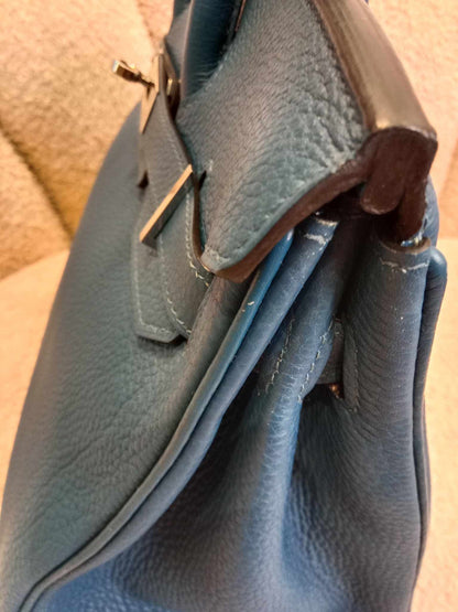 Hermes Birkin 30 Bleu De Galice Togo Stamp C 2018