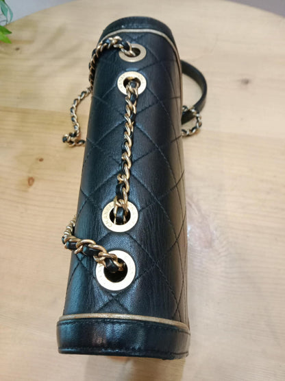 Chanel CC Crossing Leather Chain Shoulder Bag Lambskin Series 23