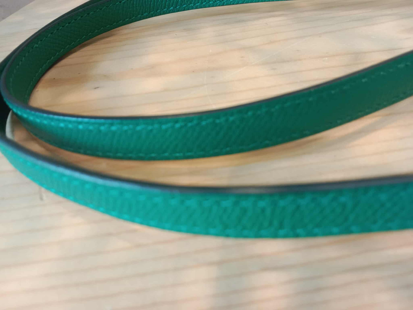Hermes Constance 18 Green Epsom Stamp C 2018