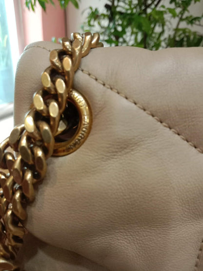 Saint Laurent Quilted Lambskin Lou Puffer Shoulder Bag