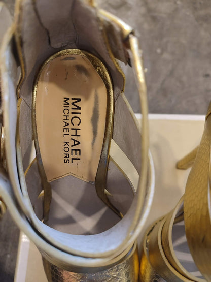 Michael Kors Axton Platform Embossed Leather 5M