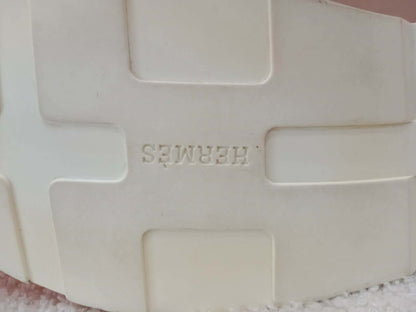 Hermes Miles Neoprene/Suede Sneakers Red Size 38