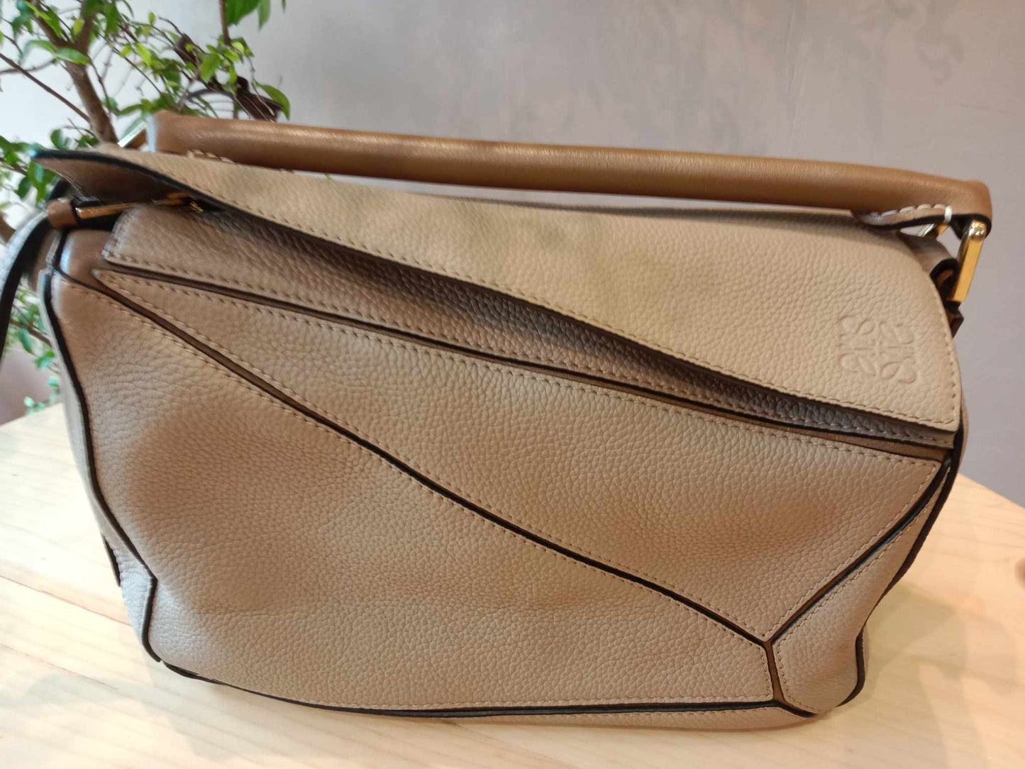 Loewe Puzzle Bag Bicolor Brown/Taupe Small