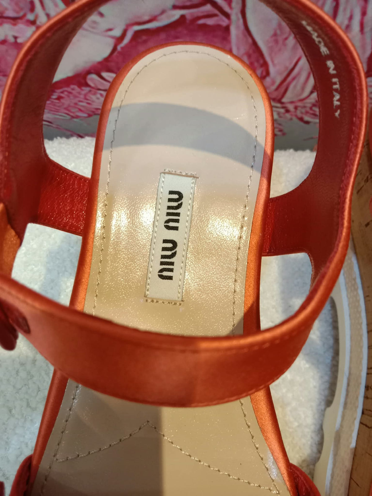 Miu Miu Platform Sandals Orange Size 36.5