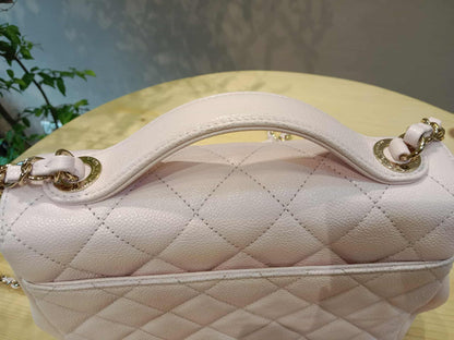 Chanel Business Affinity Light Pink Caviar Medium Microchipped