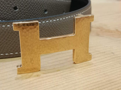 Hermes Mini Constance Reversible Belt Etoupe Stamp Z 2021