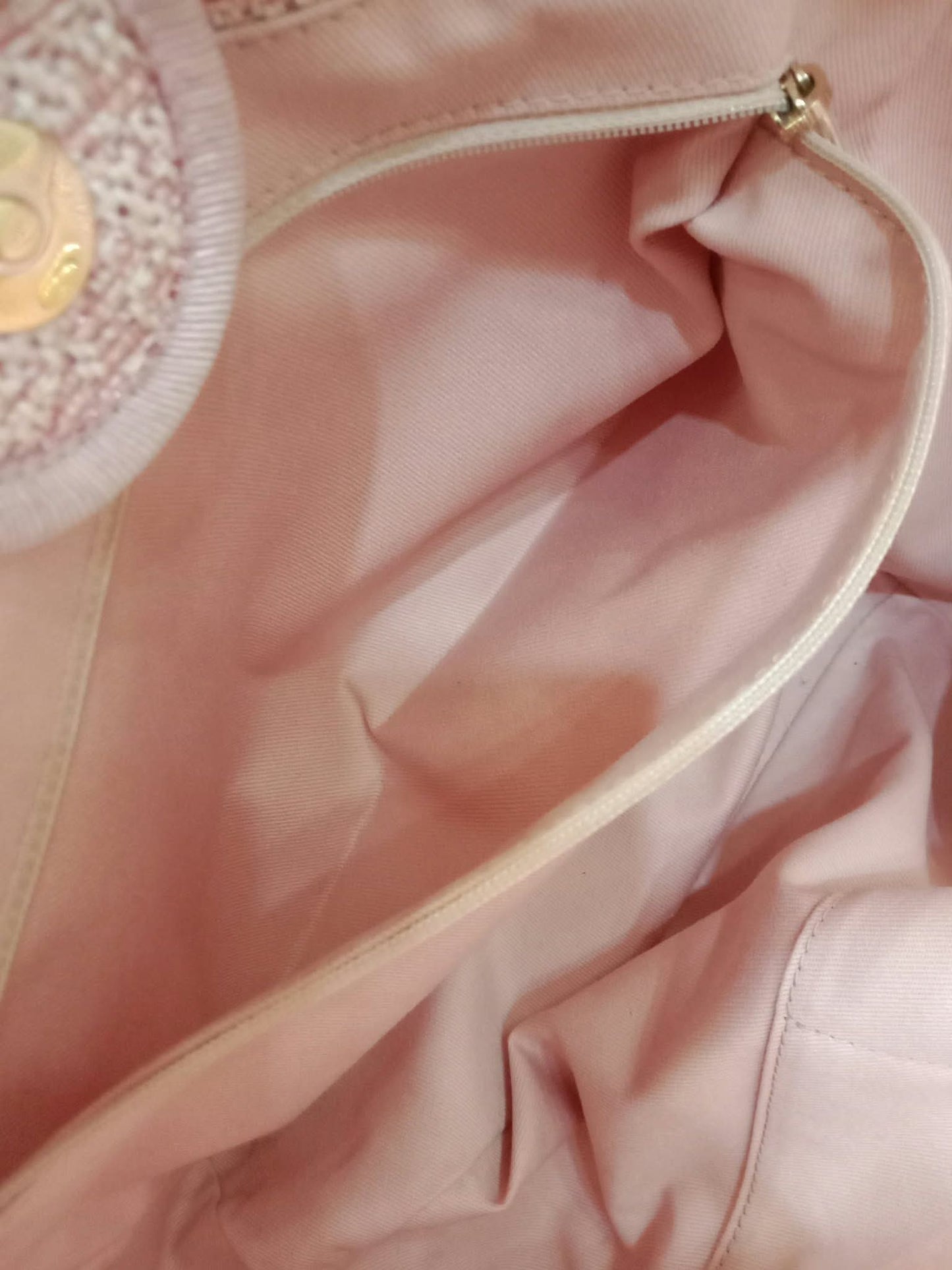Chanel Deauville Tote Tweed Pink Microchipped