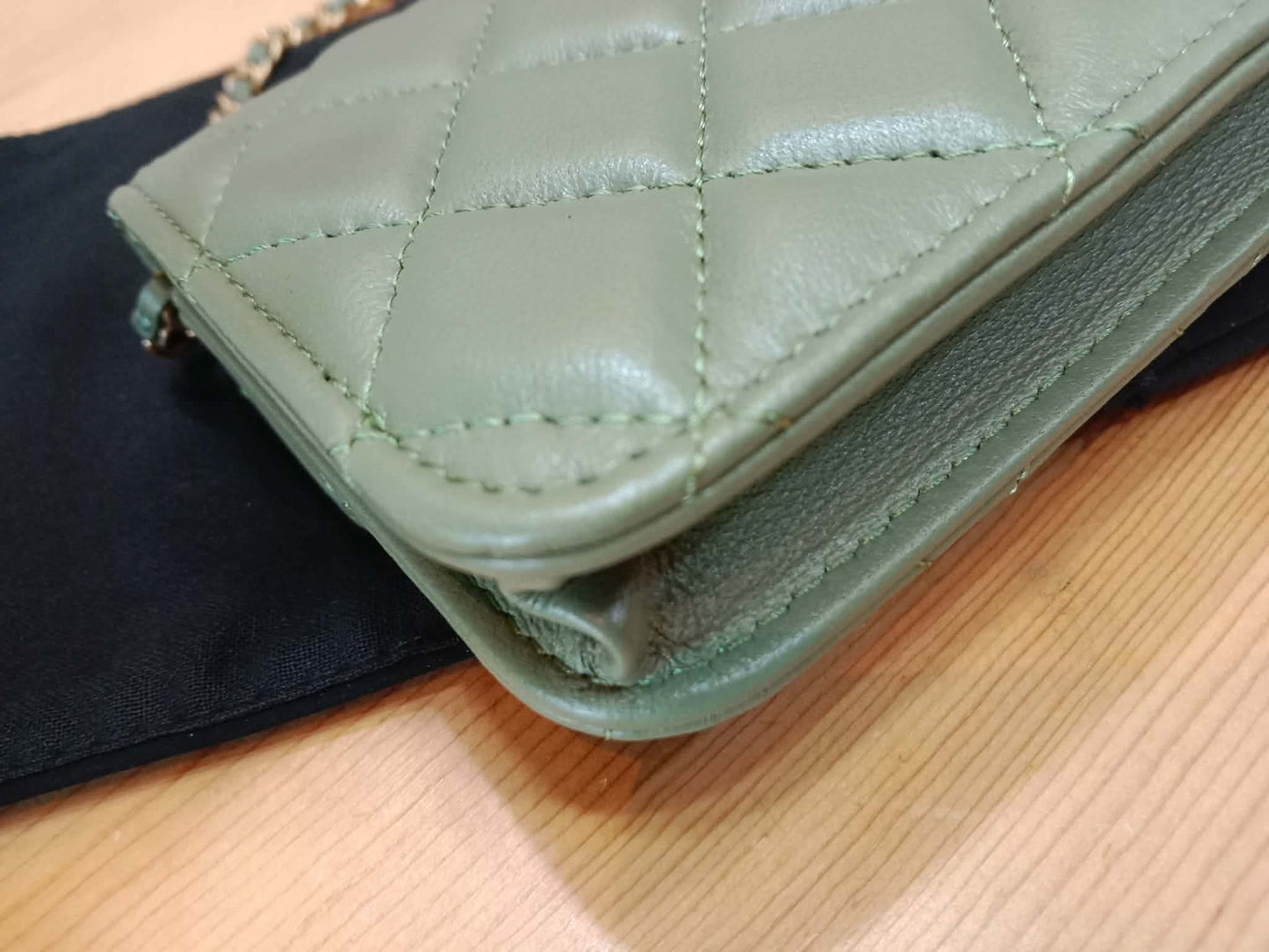 Chanel Pearl Crush Mini Quilted Lambskin Flap Bag Matcha Series 31