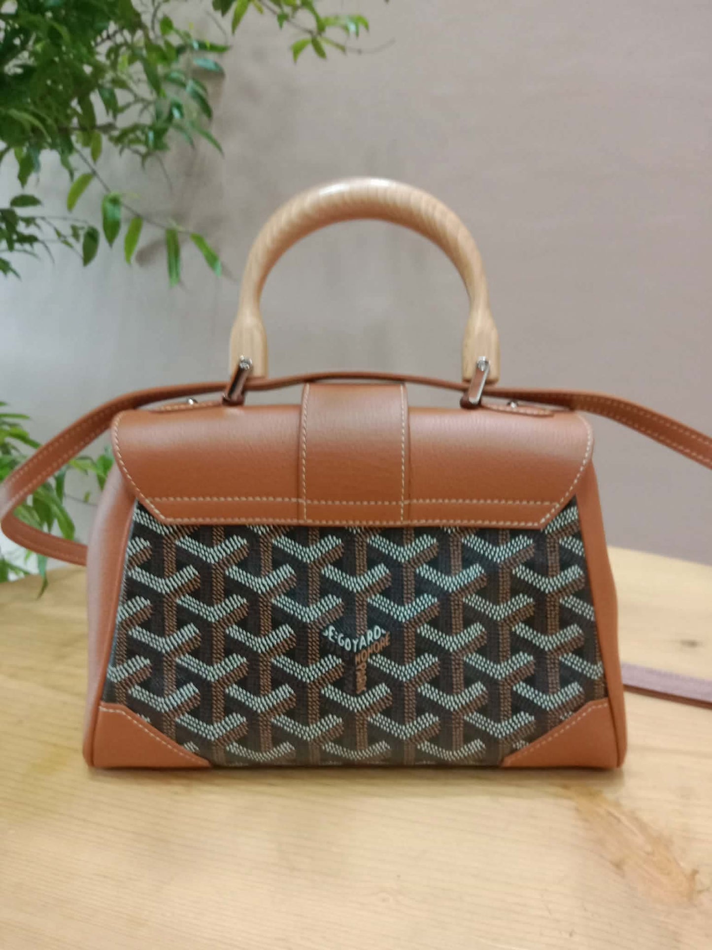 Goyard Saigon Souple Mini Tophandle Bag Bag Black/Tan