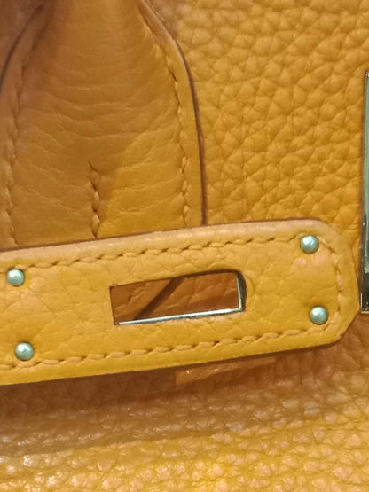 Hermes Birkin 35 Poppy Orange Clemence Stamp L Square 2008