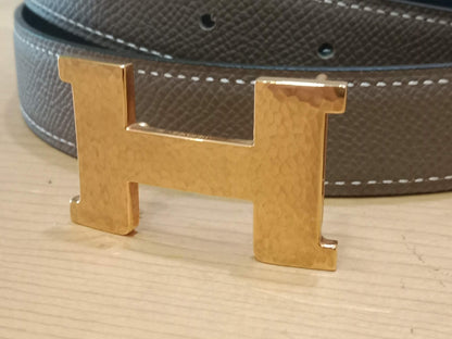 Hermes Mini Constance Reversible Belt Etoupe Stamp Z 2021