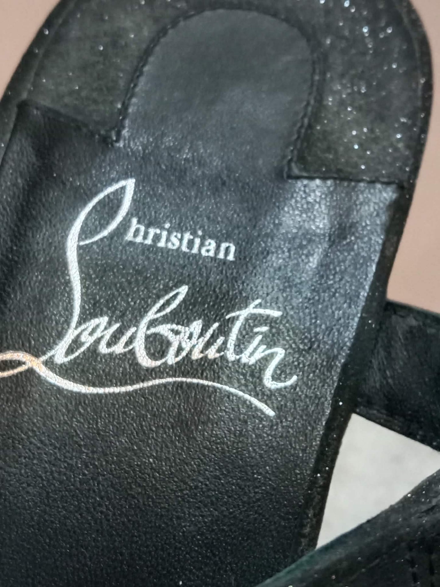 Christian Louboutin Pyraclou Wedge Black Pyramid Studs Size 36