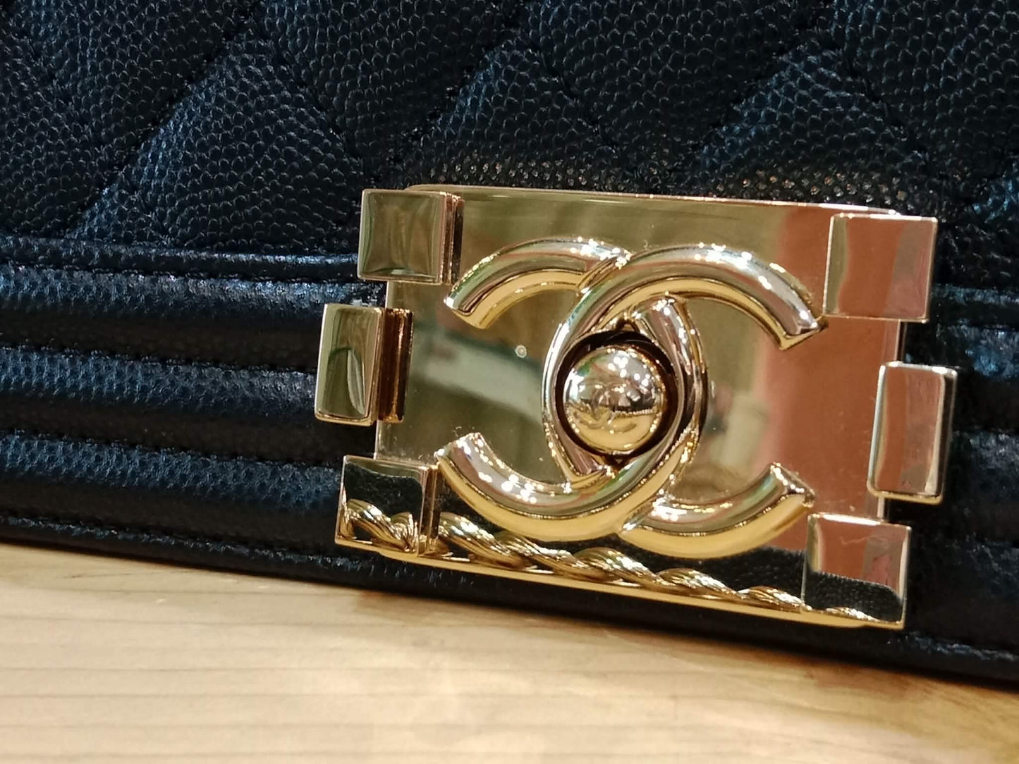 Chanel Le Boy Flap Caviar Small Black Series 23