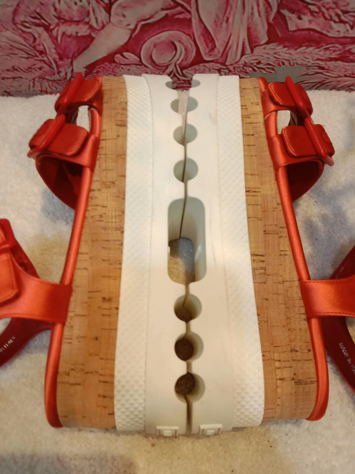 Miu Miu Platform Sandals Orange Size 36.5