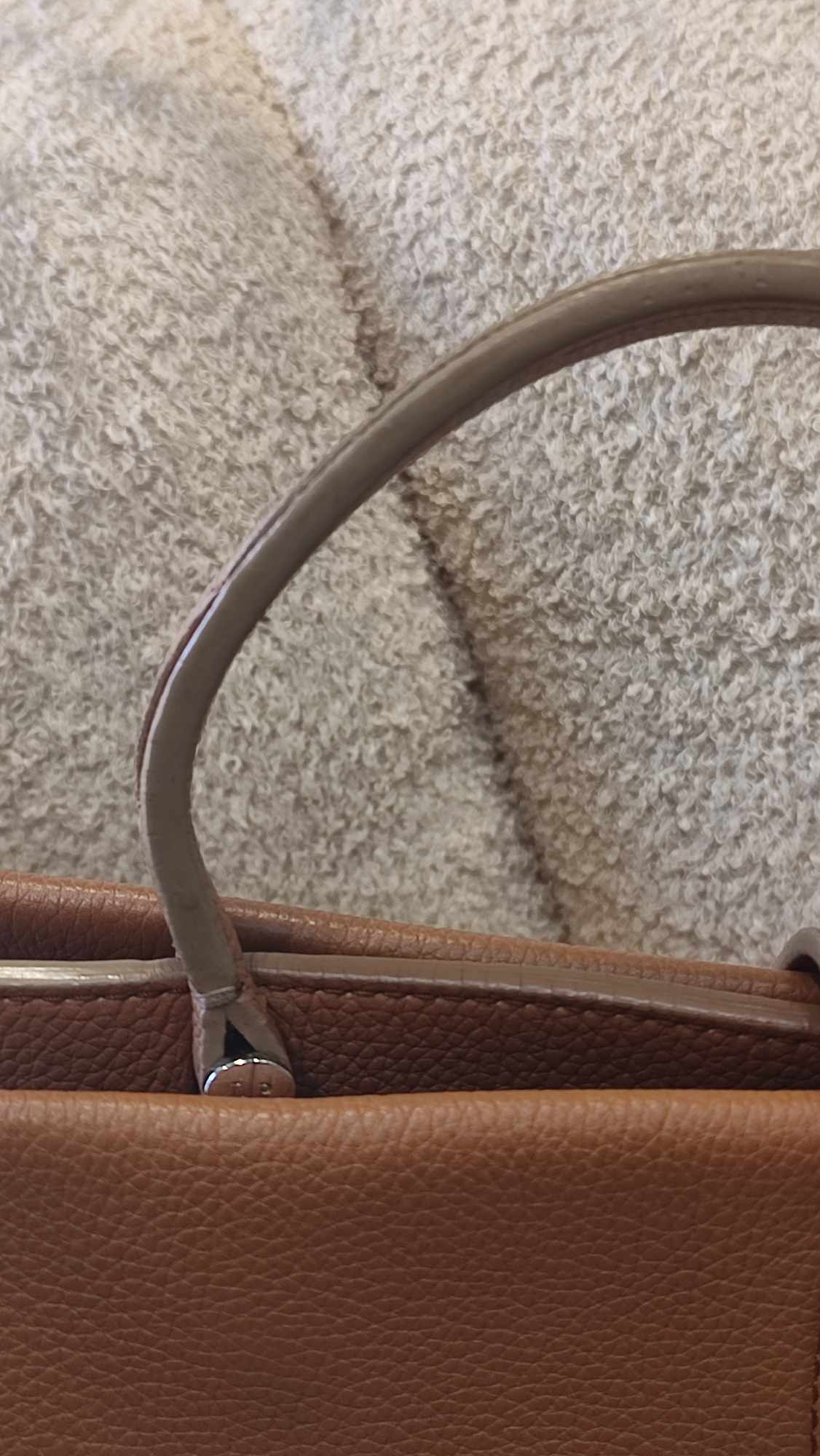 Loro Piana Odessa Cluisee Top Handle Brown Bag