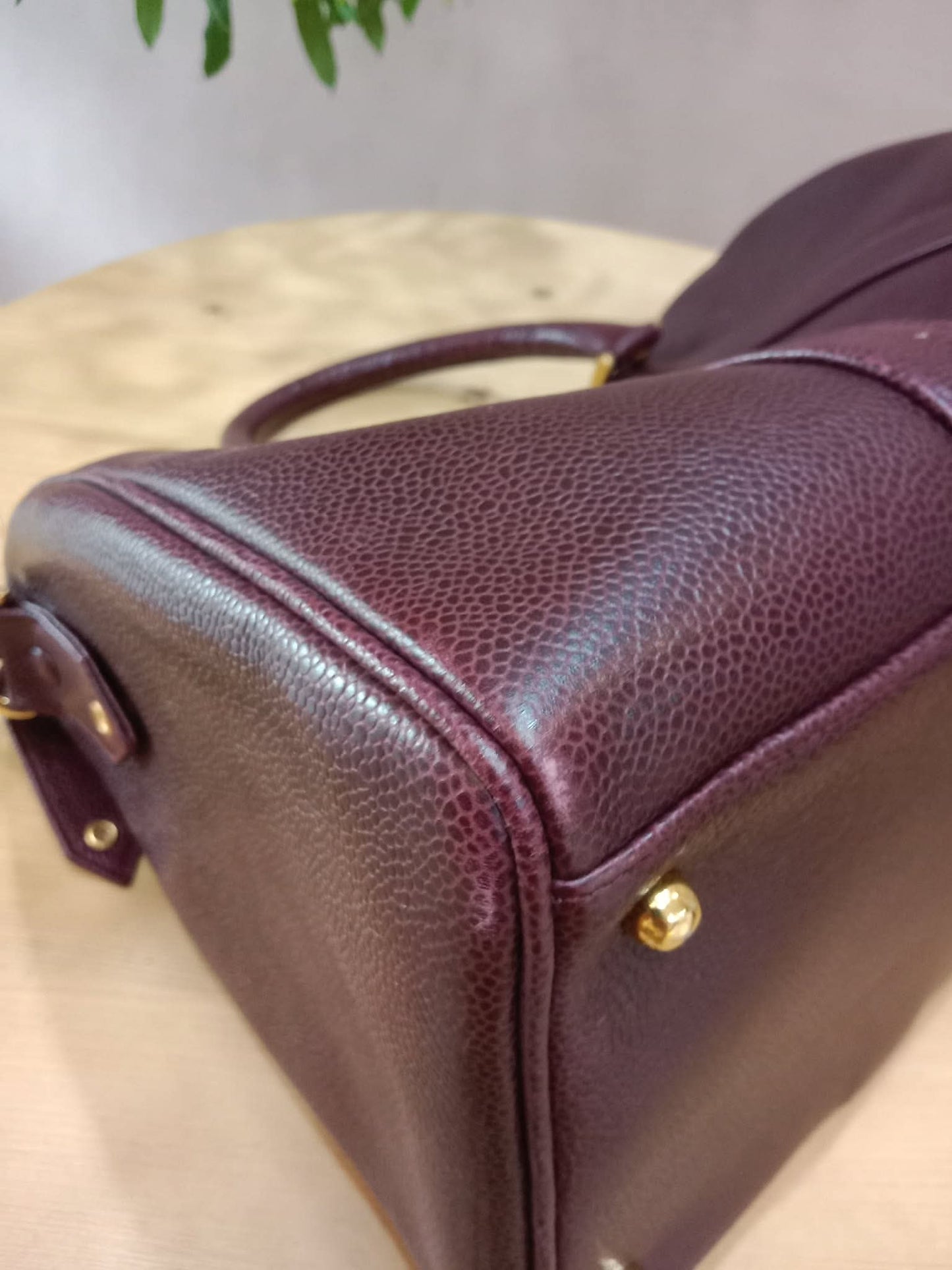 Chanel Boston Bag Burgundy Caviar Series 2