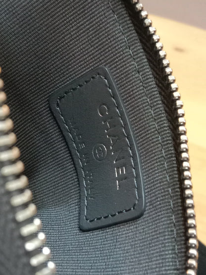 Chanel Quilted Caviar Crystal CC Zipped Coin Purse Dark Grey Diamond Quilted Multicolored Crystal Embellished CC Logo Microchipped
