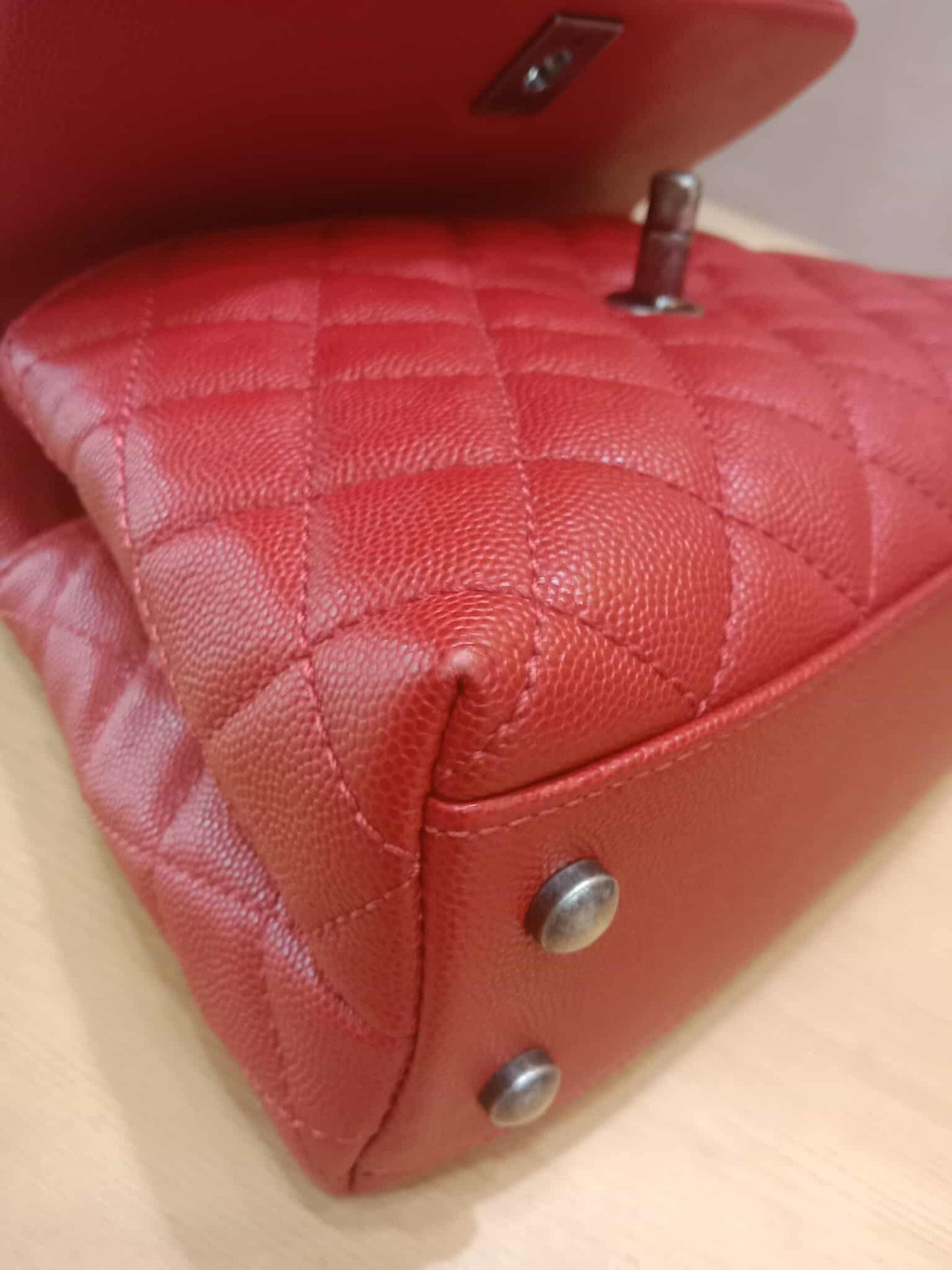 Chanel Cocohandle Caviar Red Small Series 23