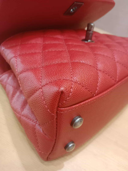 Chanel Cocohandle Caviar Red Small Series 23