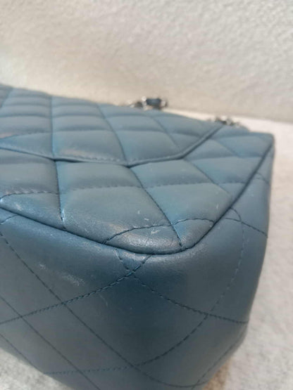 Chanel Jumbo Double Flap Lambskin Blue Series16