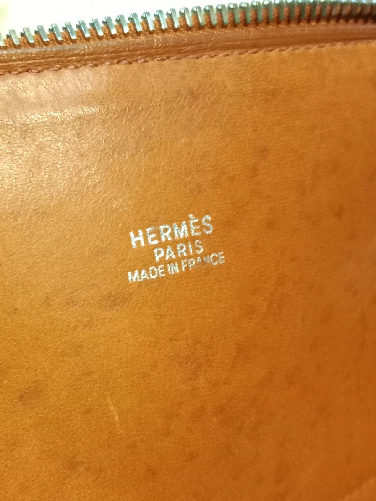 Hermes Bolide 31 Orange Clemence Stamp H Square 2004
