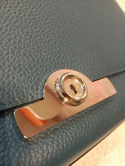 Moynat Rejane Blue Leather Bag