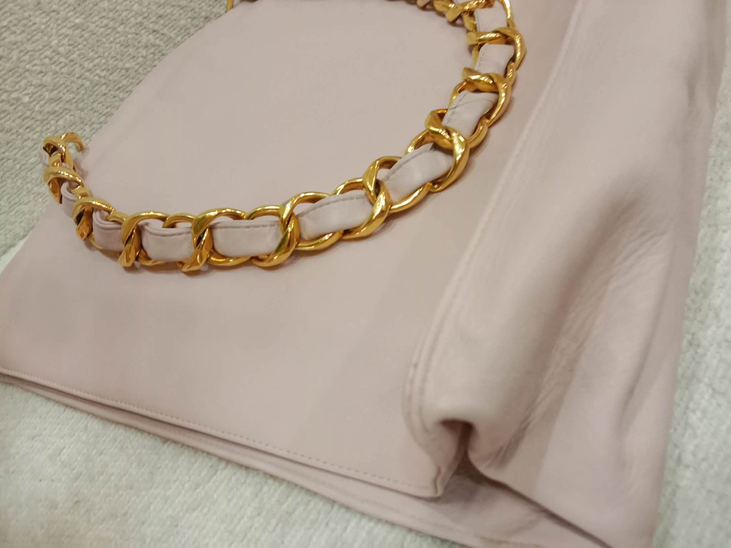 Chanel Vintage Timeless Tote Light Pink Lambskin Series 3