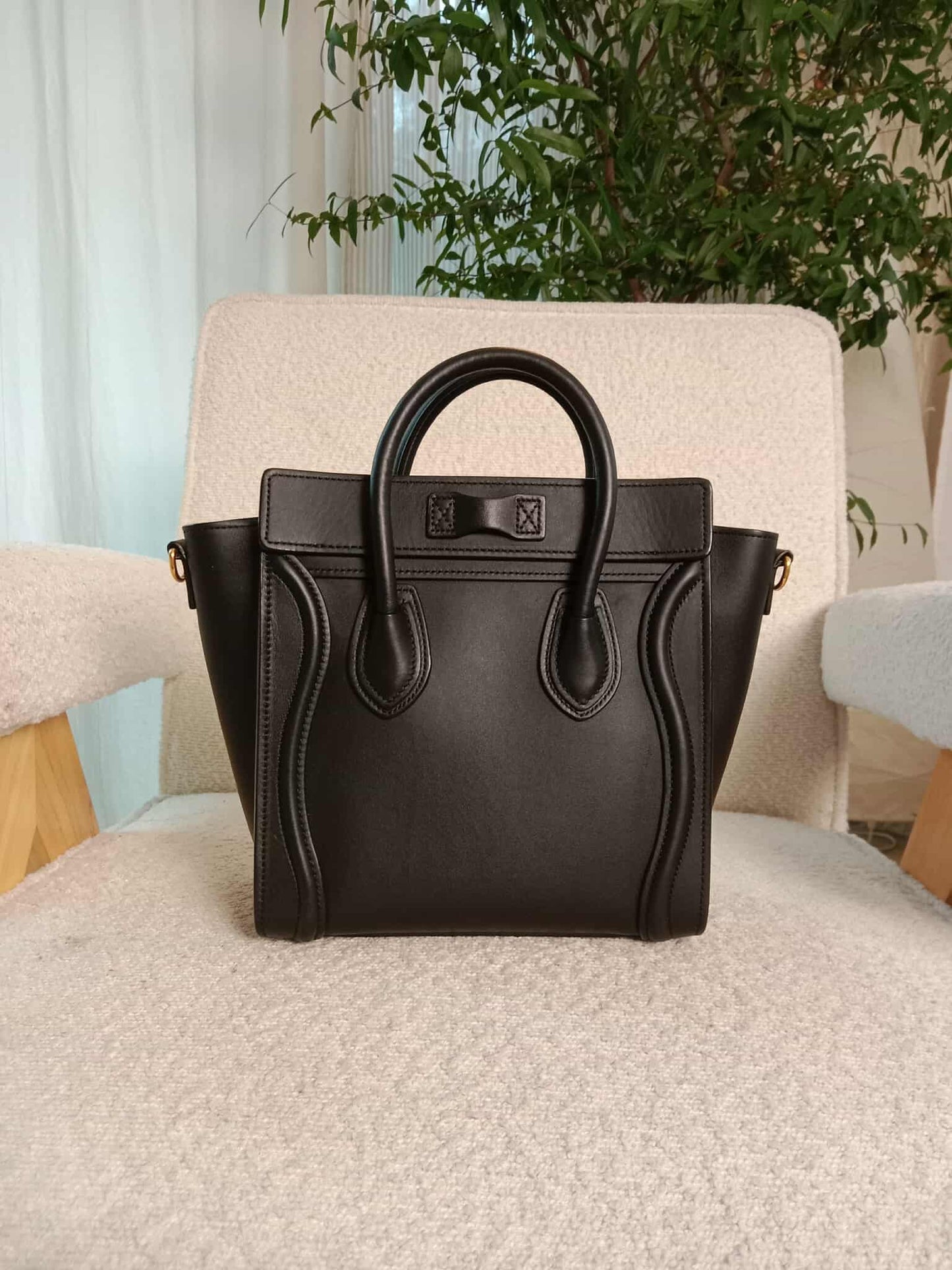 Celine Nano Luggage Bag Black